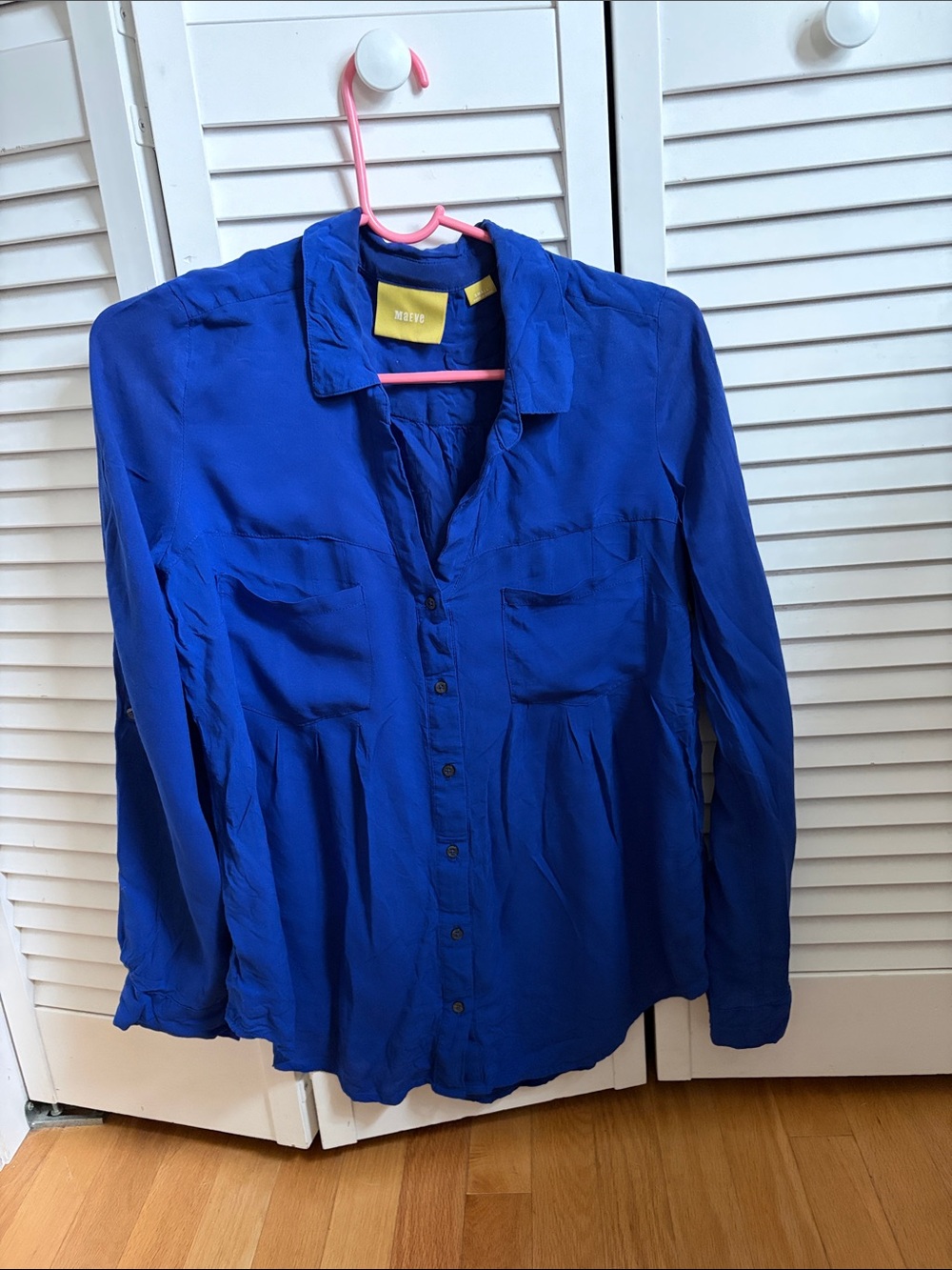 Maeve Royal Blue Button-Up Shirt
